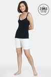 Zivame Girls Knit Cotton Shorts - Snow White — thumbnail 1
